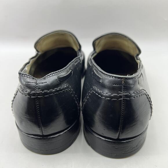 Alden Fringe Kiltie Loafers Men Size 12 B/D Black Leather Slip On Apron Shoes main image 8